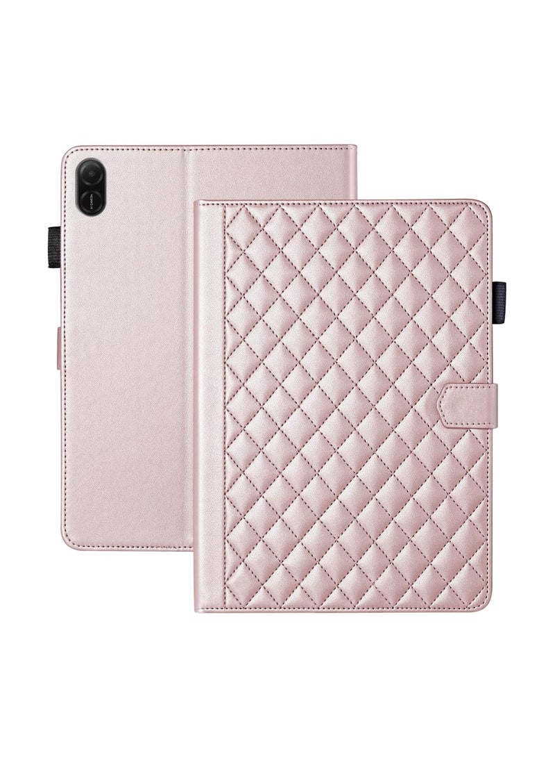 Case for Honor Pad X8a 11 inch 2024 Business PU Leather Tablet Protective Case for Honor Pad X8a with Card Compartment, Rose Gold - Image 1